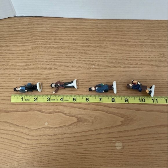 Vintage Christmas Village Figures Ceramic Hand-Painted Victorian Men Accessories - Picture 7 of 8